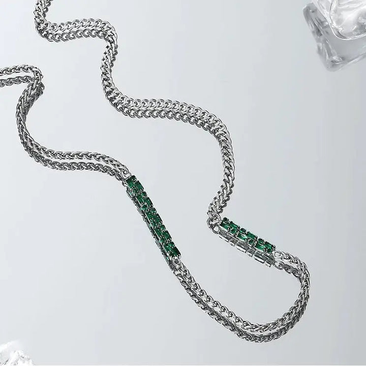 Echelon Emerald Chain Necklace | Salty