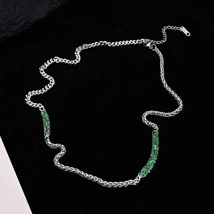 Echelon Emerald Chain Necklace | Salty