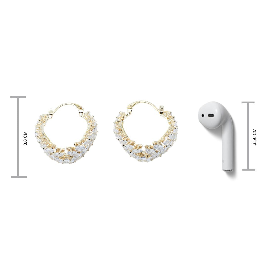 Eclat Chic Earrings - Golden - Salty Accessories