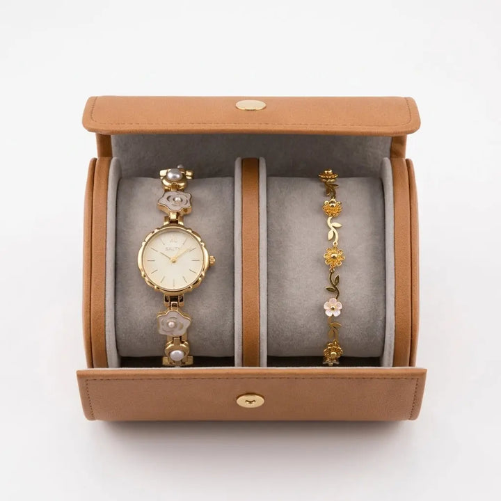 Elegant Bloom Watch Bracelet Stack | Salty