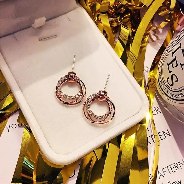 Elegant Diamond Looped Earrings - Salty Accessories