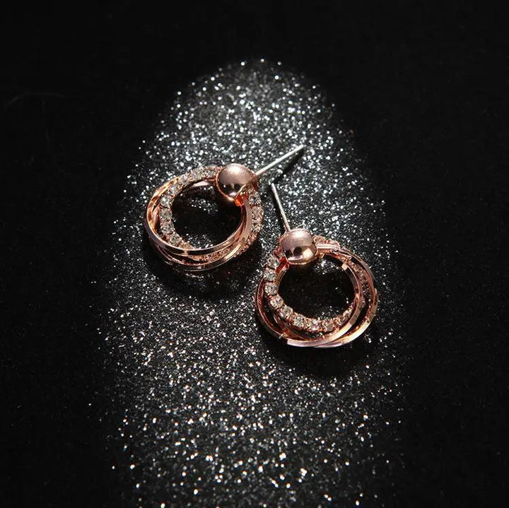 Elegant Diamond Looped Earrings - Salty Accessories