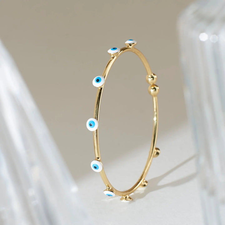 Elegant Evil Eye Bangle - Salty Accessories