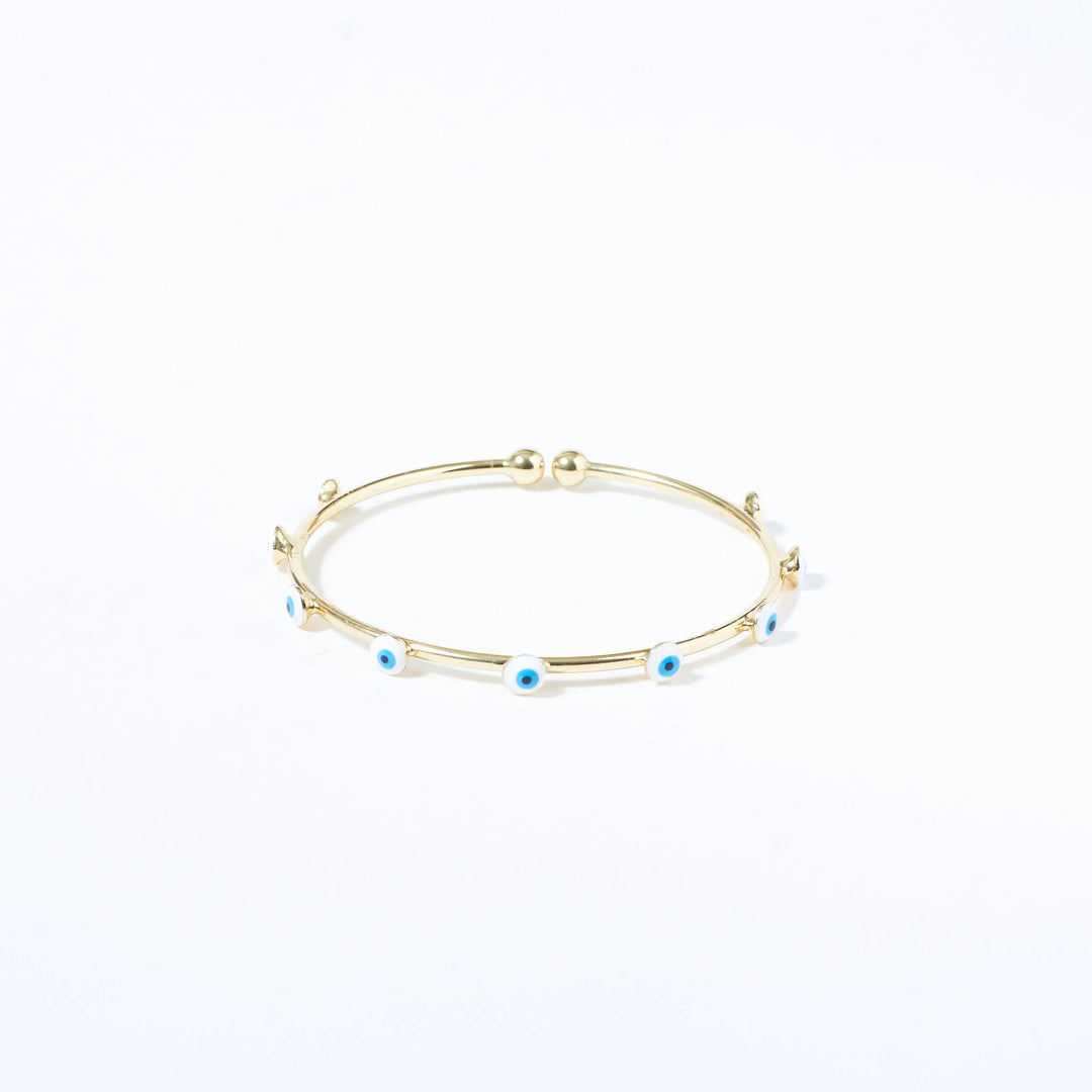 Elegant Evil Eye Bangle - Salty Accessories