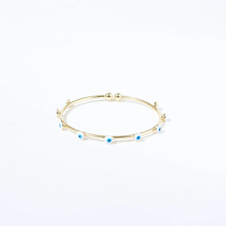 Elegant Evil Eye Bangle - Salty Accessories
