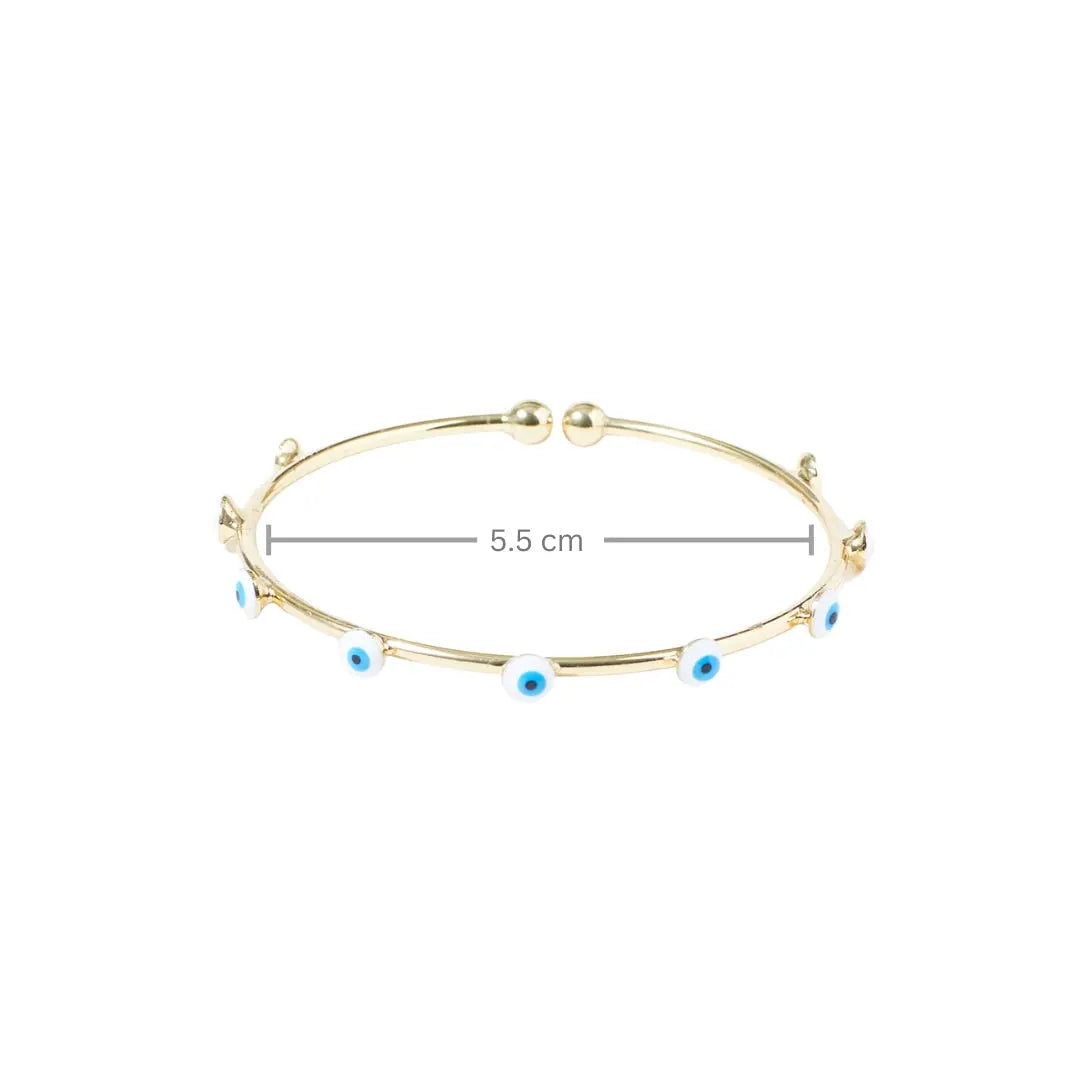 Elegant Evil Eye Bangle - Salty Accessories