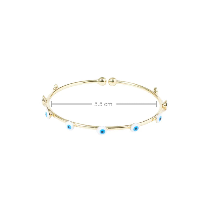 Elegant Evil Eye Bangle - Salty Accessories