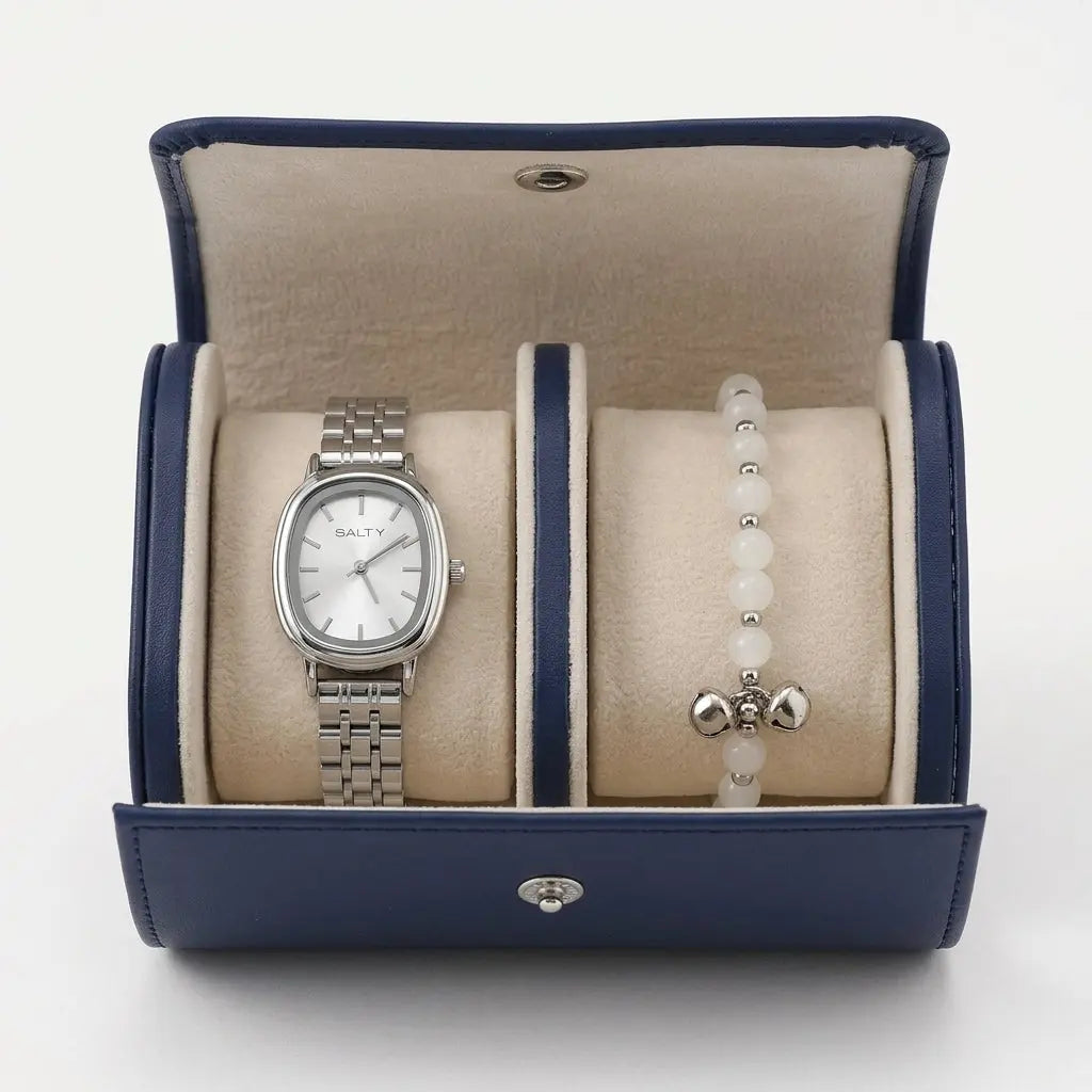 Elegant Pearl Watch Bracelet Stack | Salty