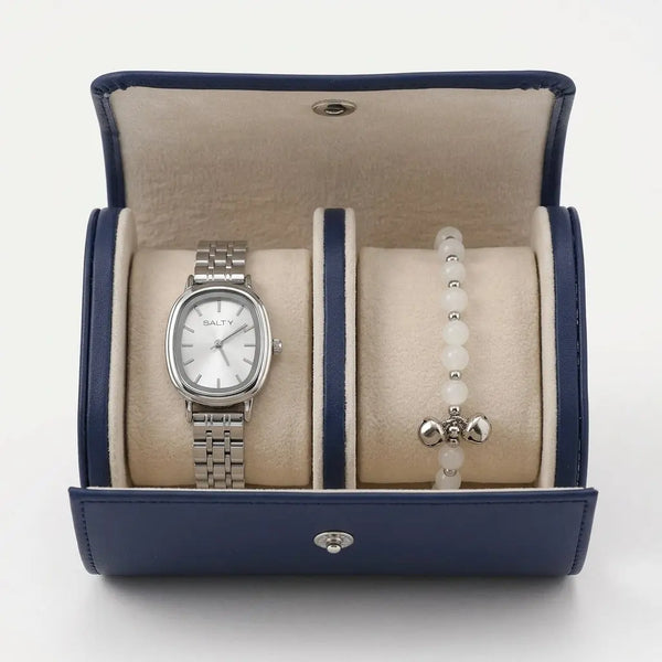 Elegant Pearl Watch Bracelet Stack