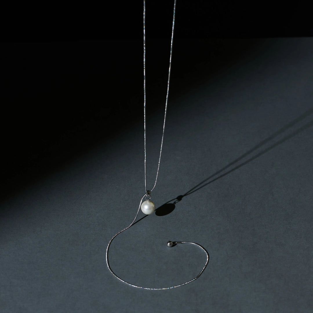 Elegant Silver Swirl Tassel Chain - Salty Accessories