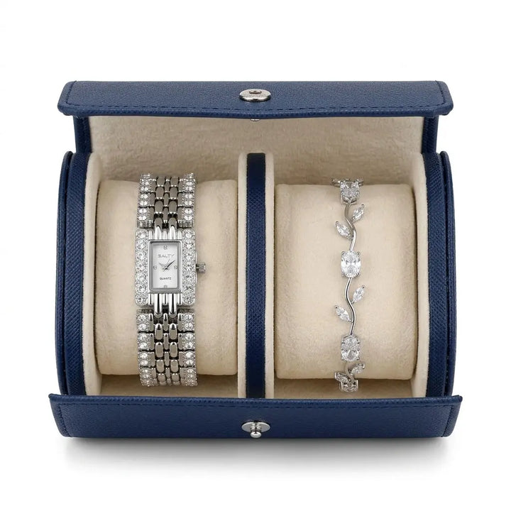Elegant Sparkle Watch Bracelet Stack | Salty