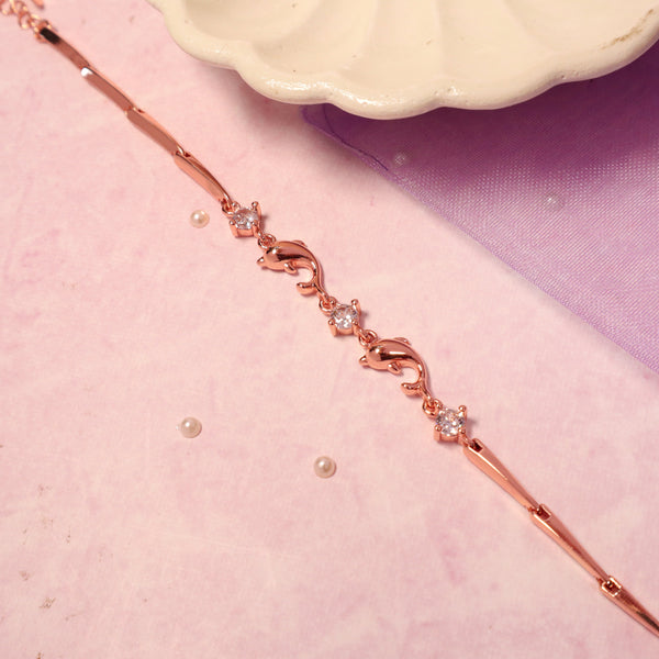 Elegant Golden Dolphin Silhouette Bracelet