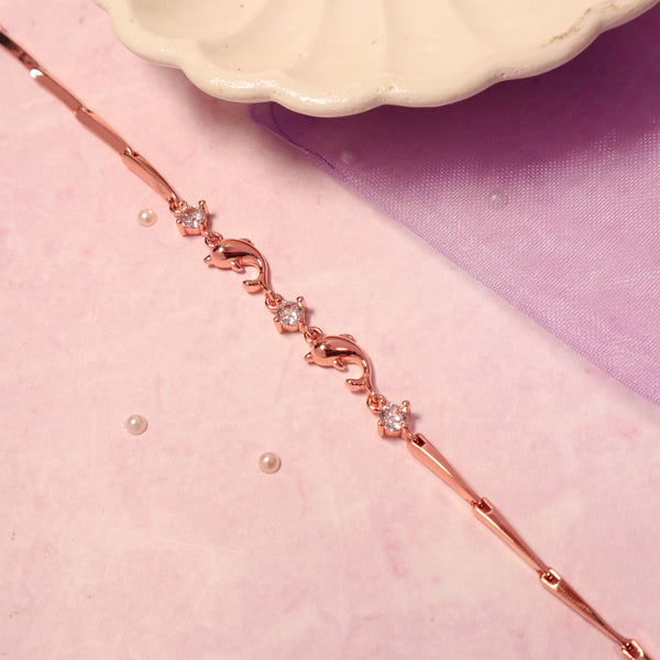 Elegant Golden Dolphin Silhouette Bracelet