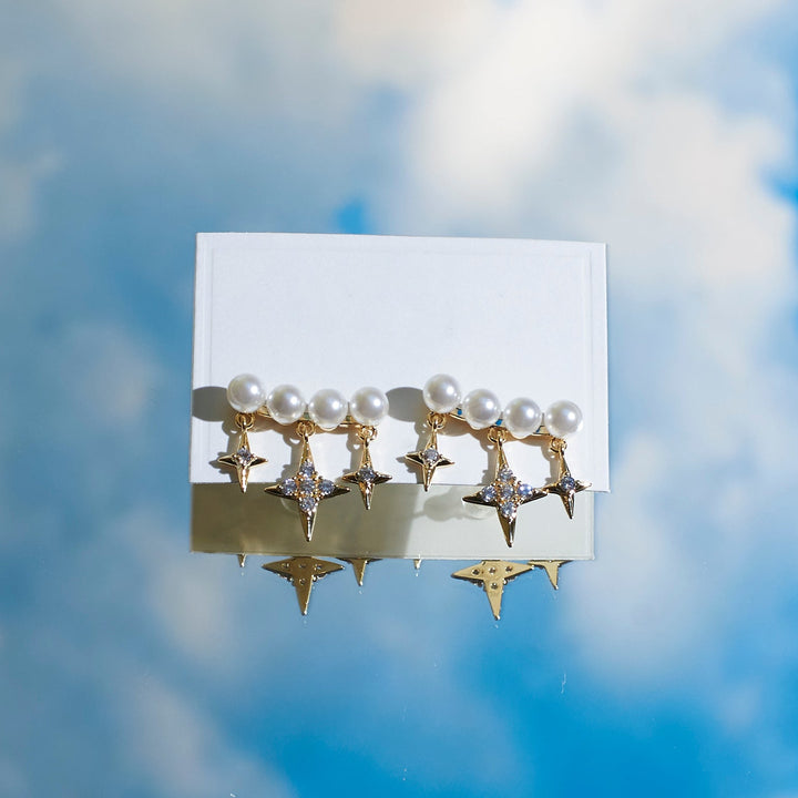 Ember Pearls Climber Earrings - Salty Accessories