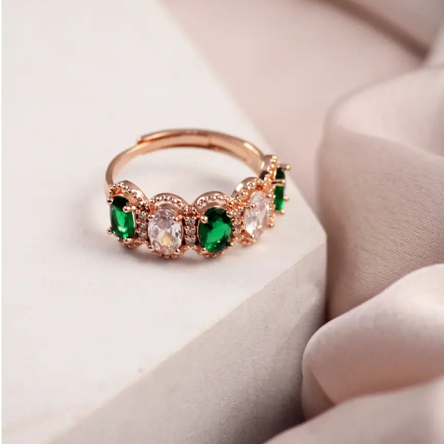 Emerald Cocktail Ring - Salty Accessories