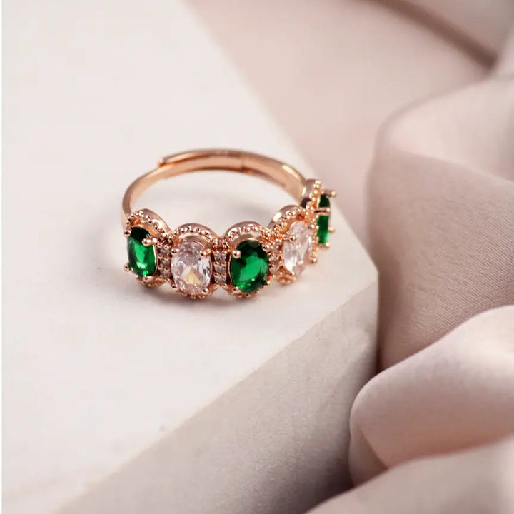 Emerald Cocktail Ring - Salty Accessories