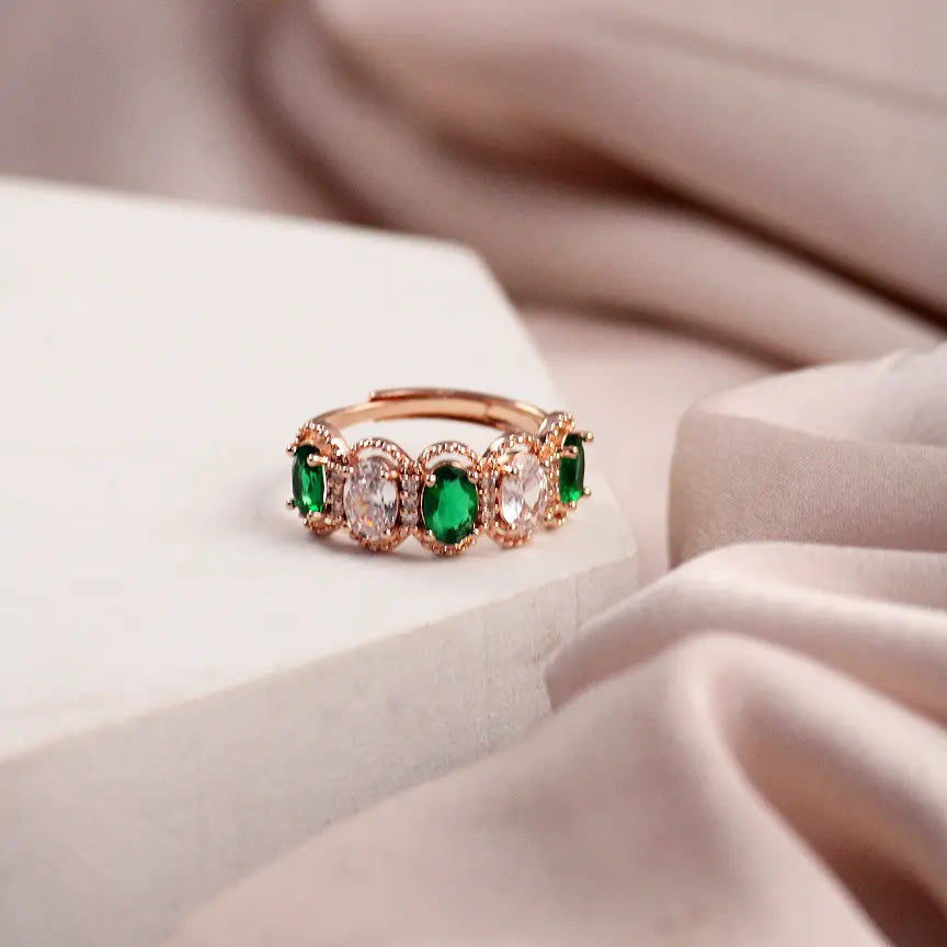 Emerald Cocktail Ring - Salty Accessories