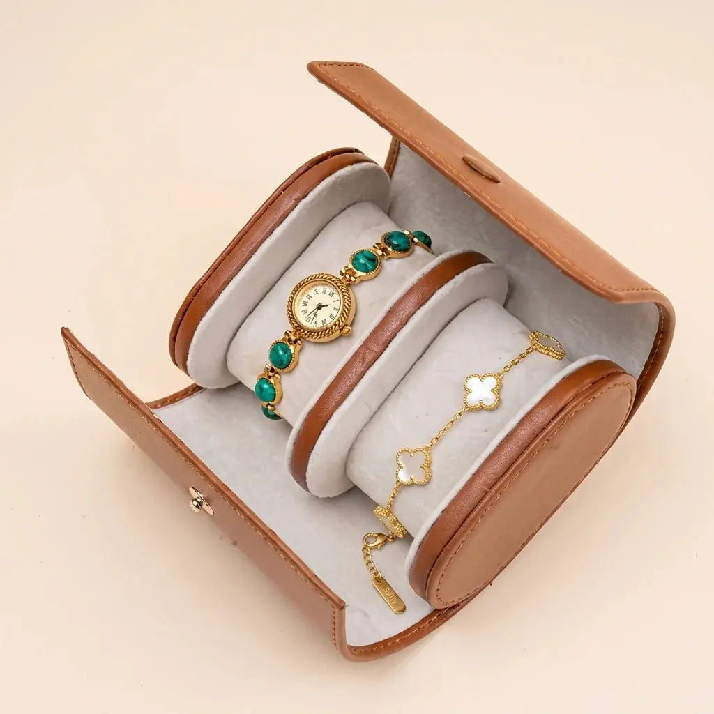 Emerald Glow Watch Bracelet Stack | Salty