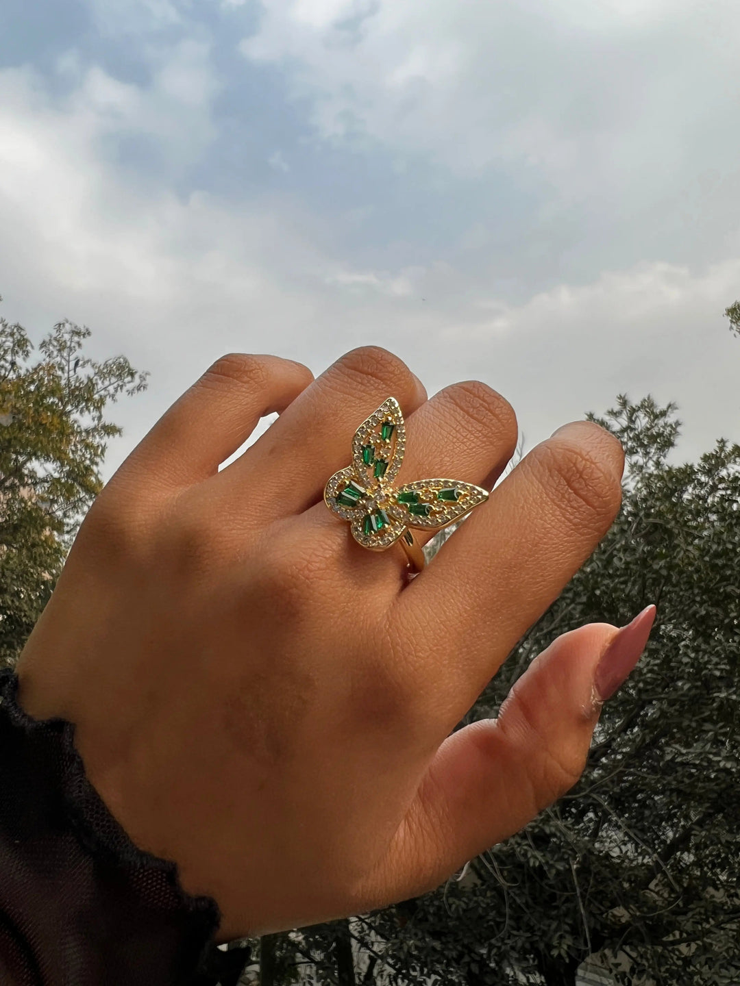 Emerald Swallowtail ring - Salty Accessories