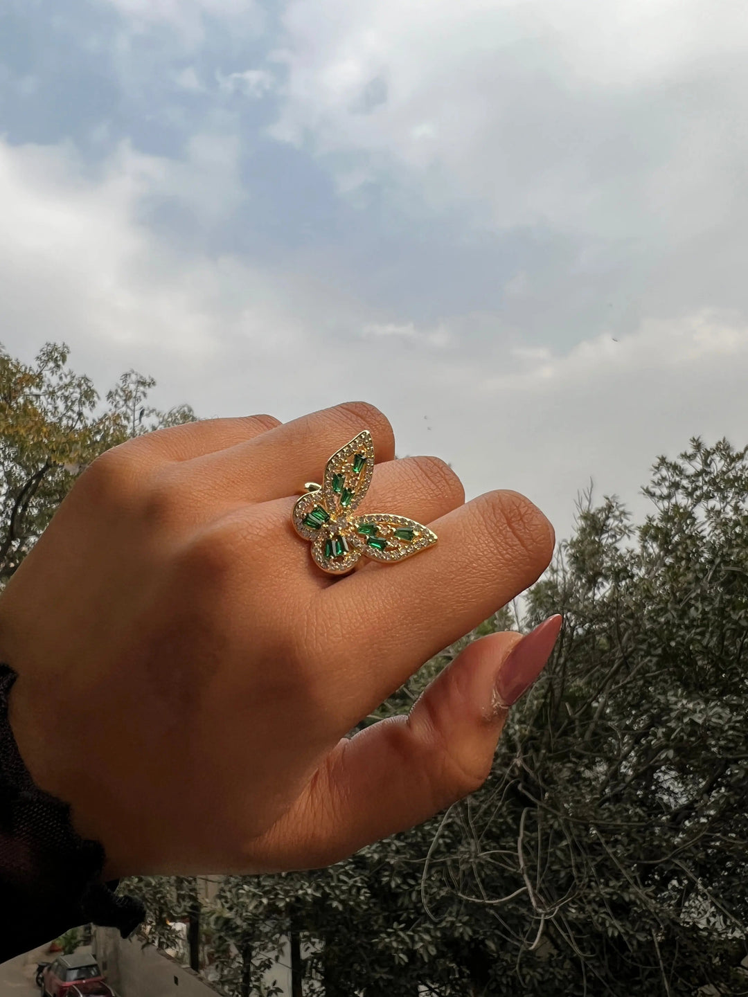 Emerald Swallowtail ring - Salty Accessories