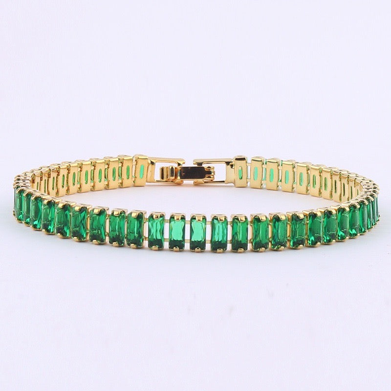 Buy Luscious 1.28 ctw Diamond & Emerald Bangle Bracelet 18K White Gold  Online | Arnold Jewelers