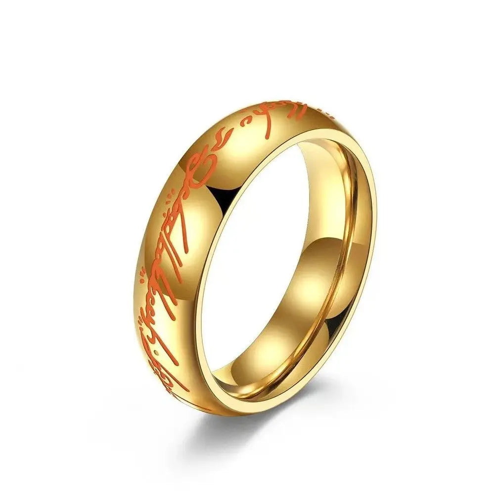 Engraved Golden Elegance Ring