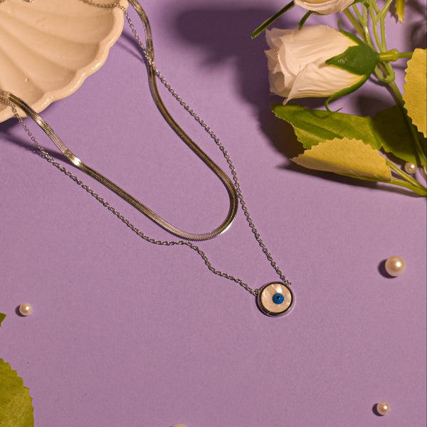 Envy Barrier Layered Necklace - Silver