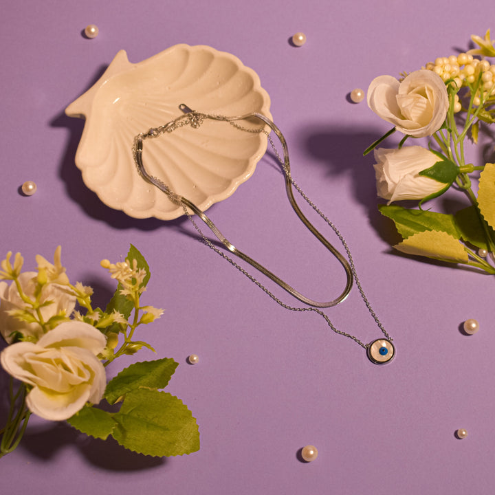 Envy Barrier Layered Necklace - Silver