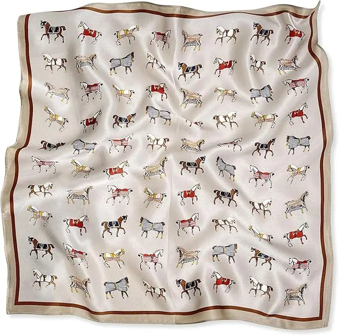 Equestrian Elegance Satin Scarf | Salty