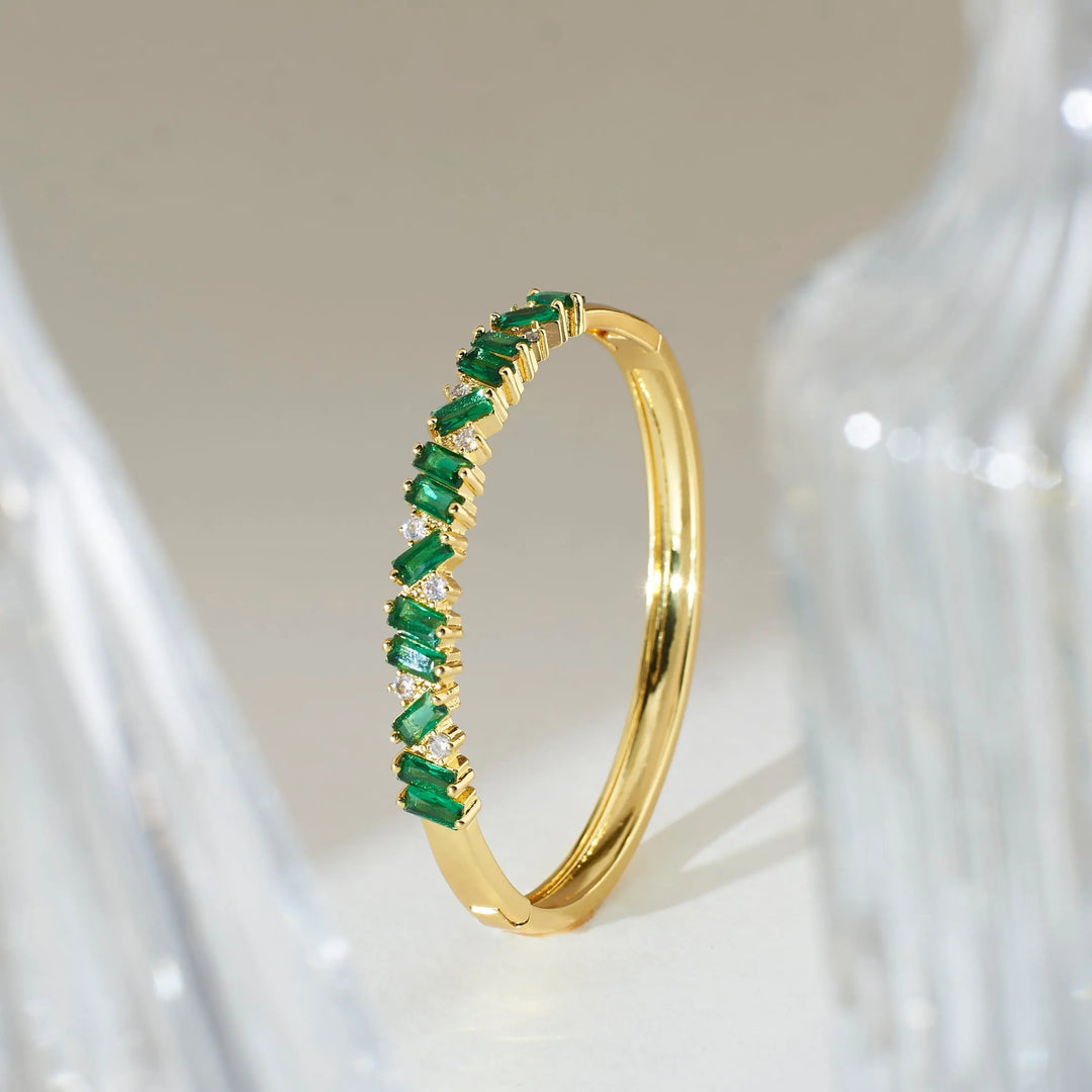 Eternal Green Sparkle Bangle - Salty Accessories