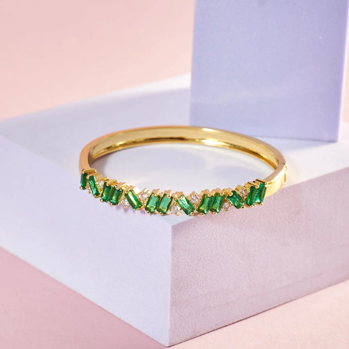 Eternal Green Sparkle Bangle - Salty Accessories