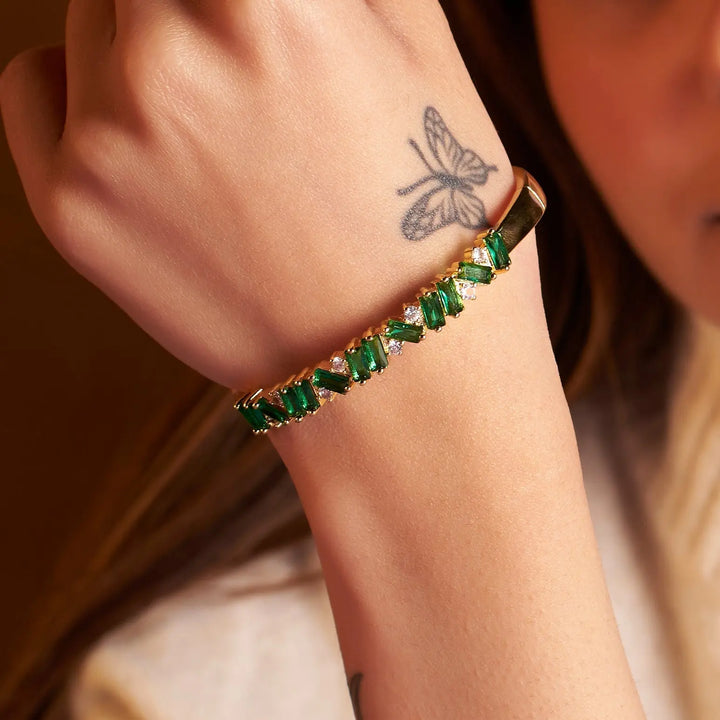 Eternal Green Sparkle Bangle - Salty Accessories