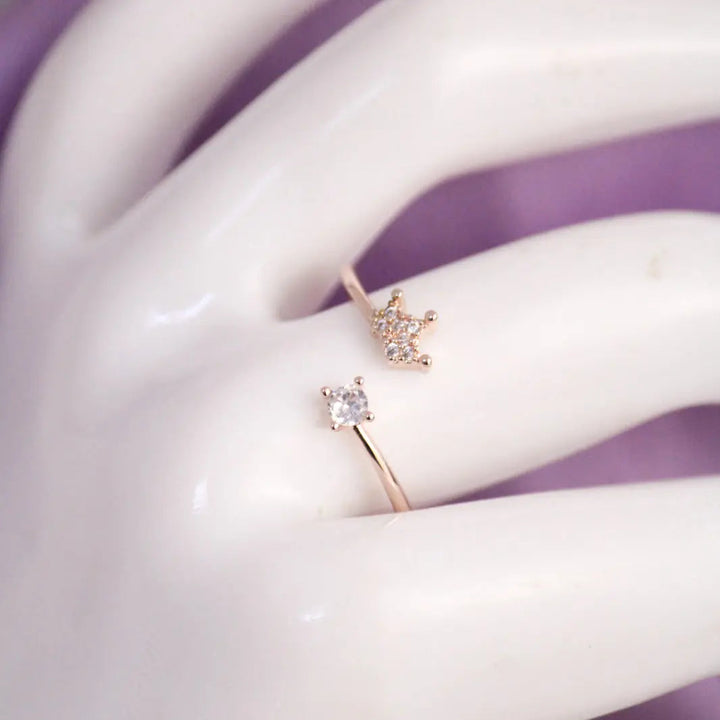 Euphoric crown rose-gold ring - Salty Accessories