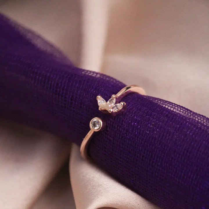 Euphoric crown rose-gold ring - Salty Accessories