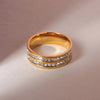 Euros Golden Diamond Ring - Salty Accessories