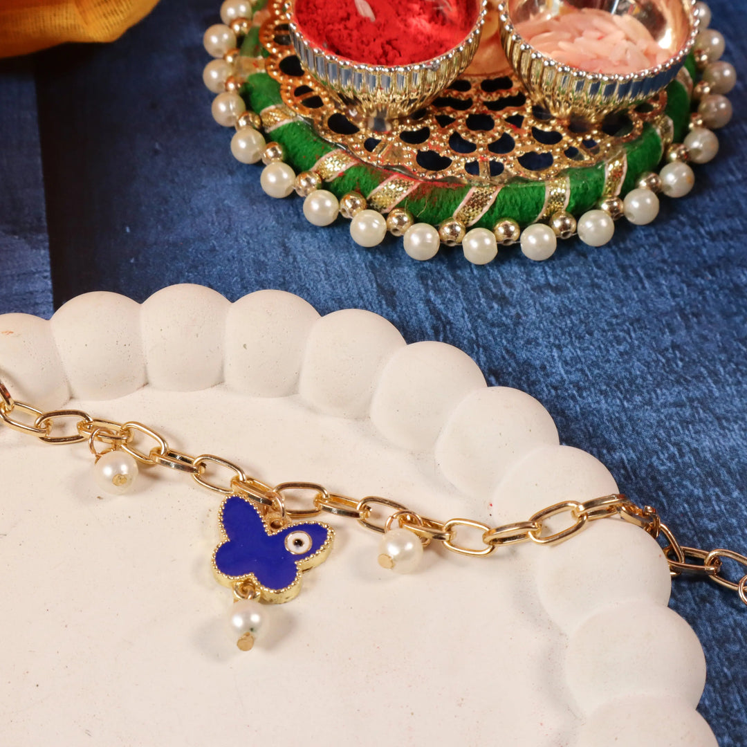 Evil Eye Butterfly Painted Band Set | Salty