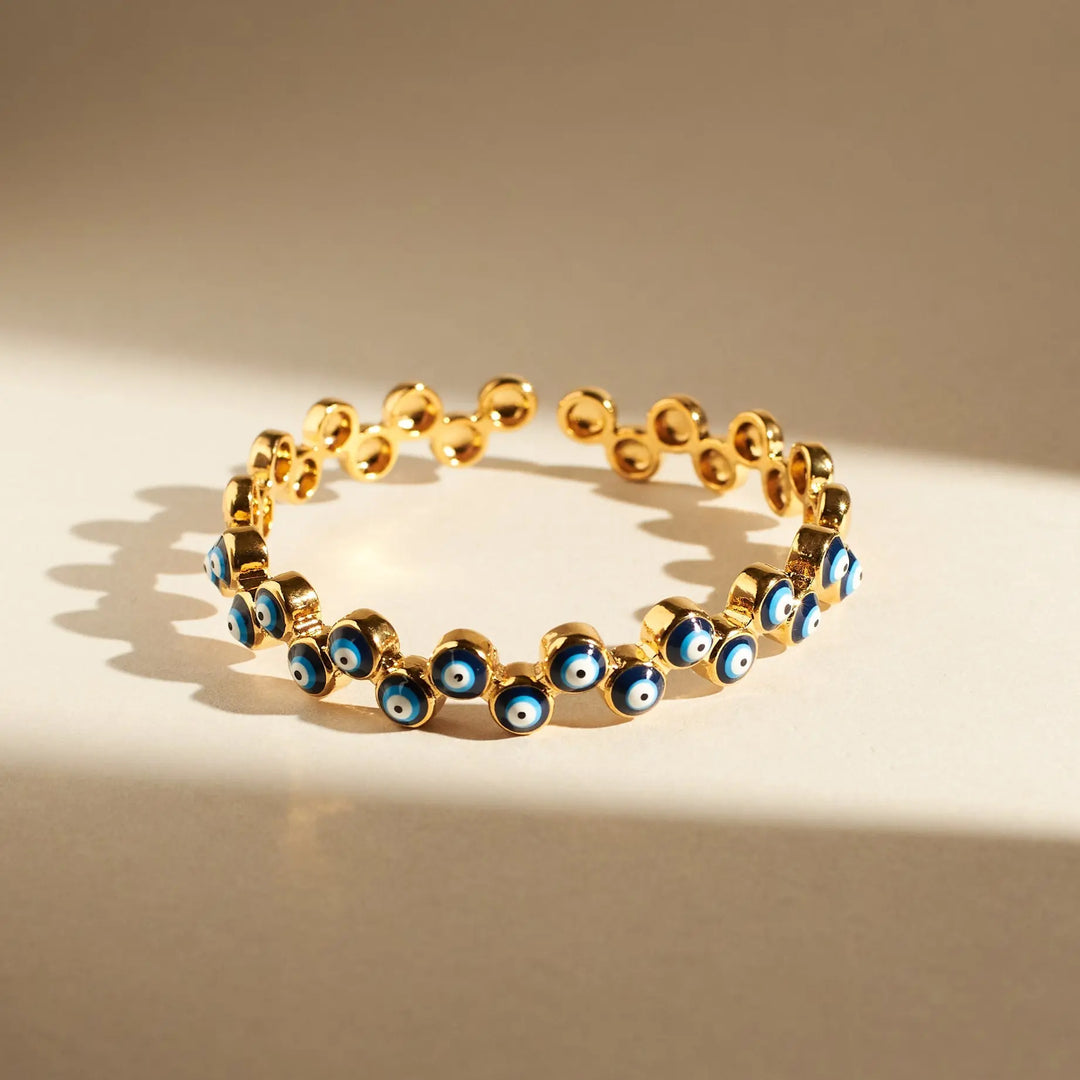 Evil Eye Shield Cuff - Salty Accessories