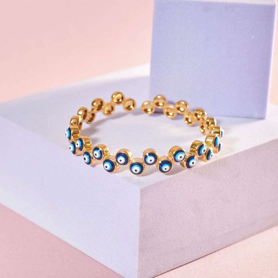 Evil Eye Shield Cuff - Salty Accessories