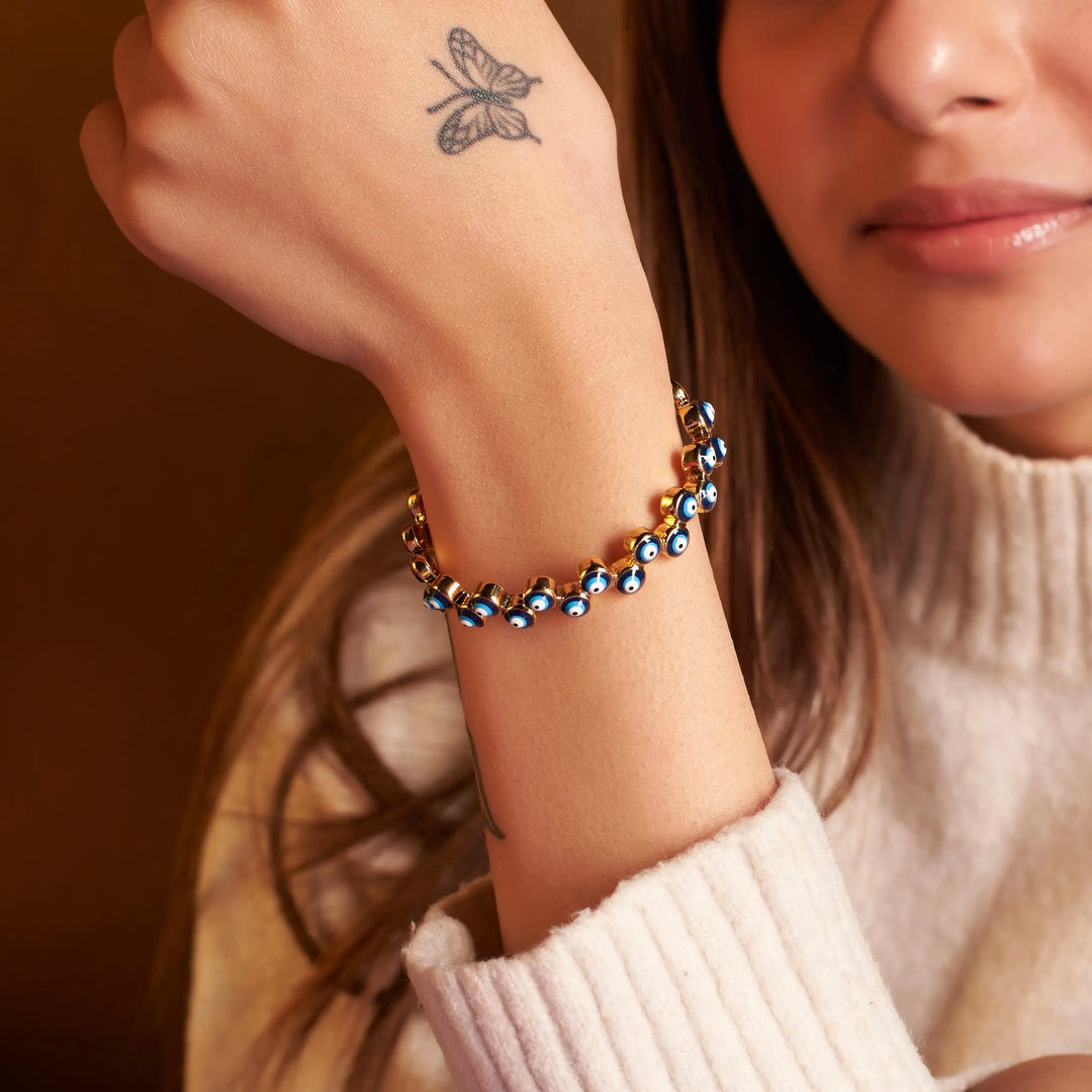 Evil Eye Shield Cuff - Salty Accessories