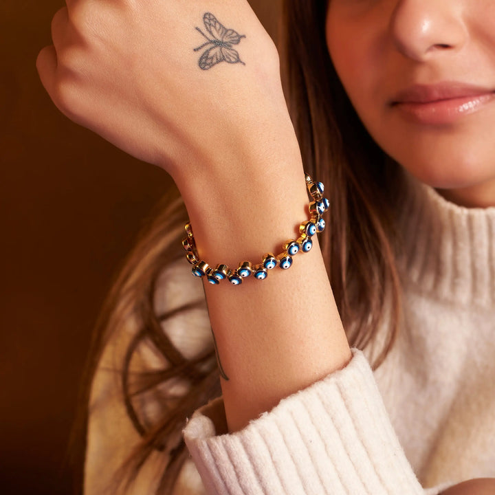 Evil Eye Shield Cuff - Salty Accessories