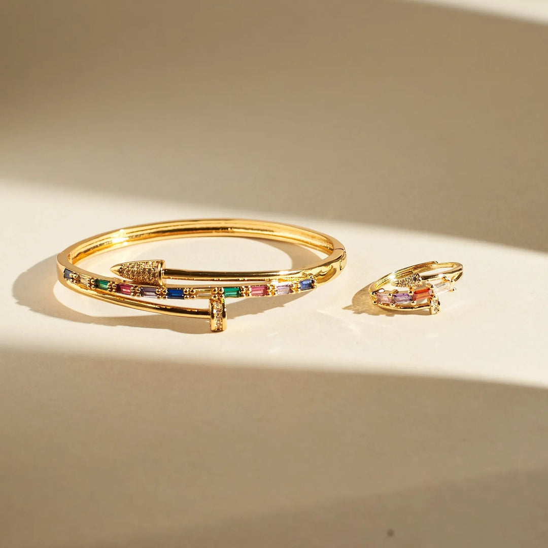 Exclusive Stones Bracelet and Ring Set - Salty Accessories