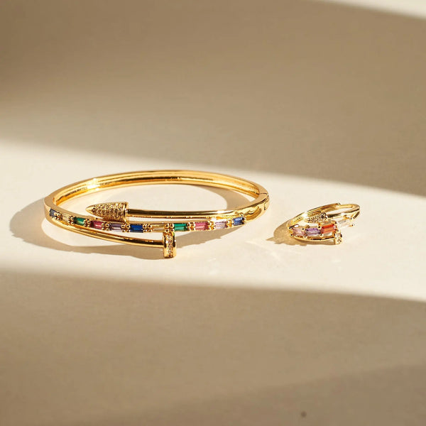 Exclusive Stones Bracelet and Ring Set