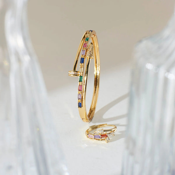 Exclusive Stones Bracelet and Ring Set