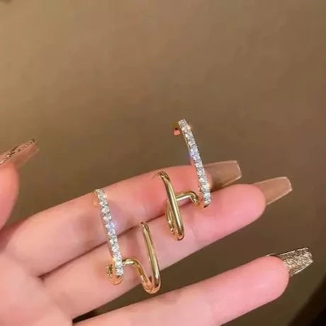 Fashionista Golden Earrings - Salty Accessories