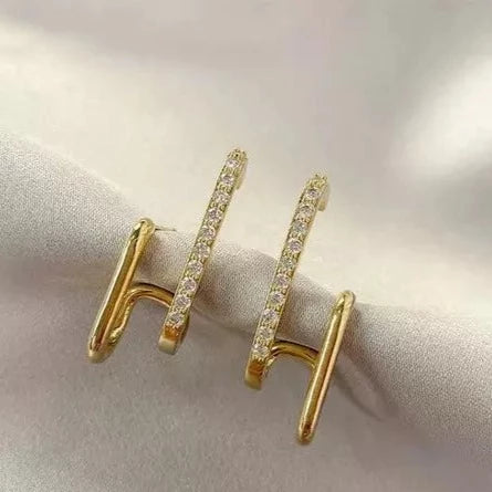 Fashionista Golden Earrings - Salty Accessories