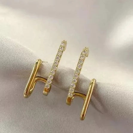 Fashionista Golden Earrings