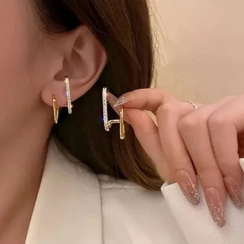 Fashionista Golden Earrings Salty