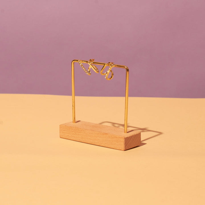Fashionista Golden Earrings - Salty Accessories