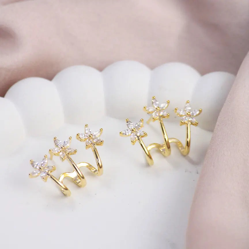 Faux Triple Helix Earrings - Salty Accessories