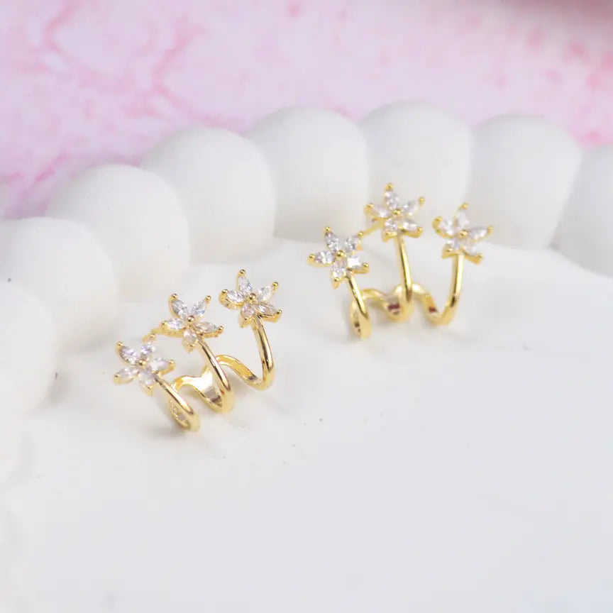 Faux Triple Helix Earrings